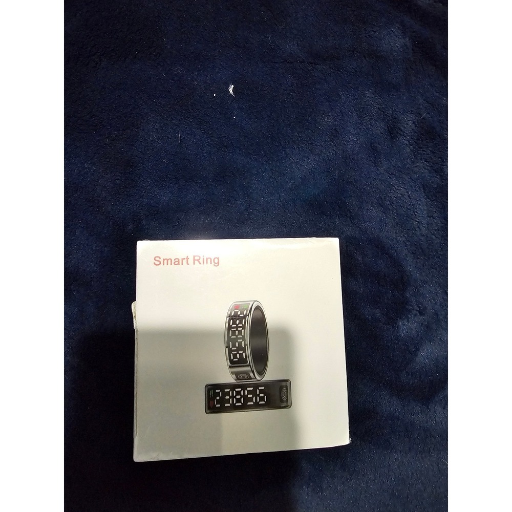 SSPATIOS Smart Ring Silver Size 13 Android iOS Fitness Tracker JRing Da14585 BLE